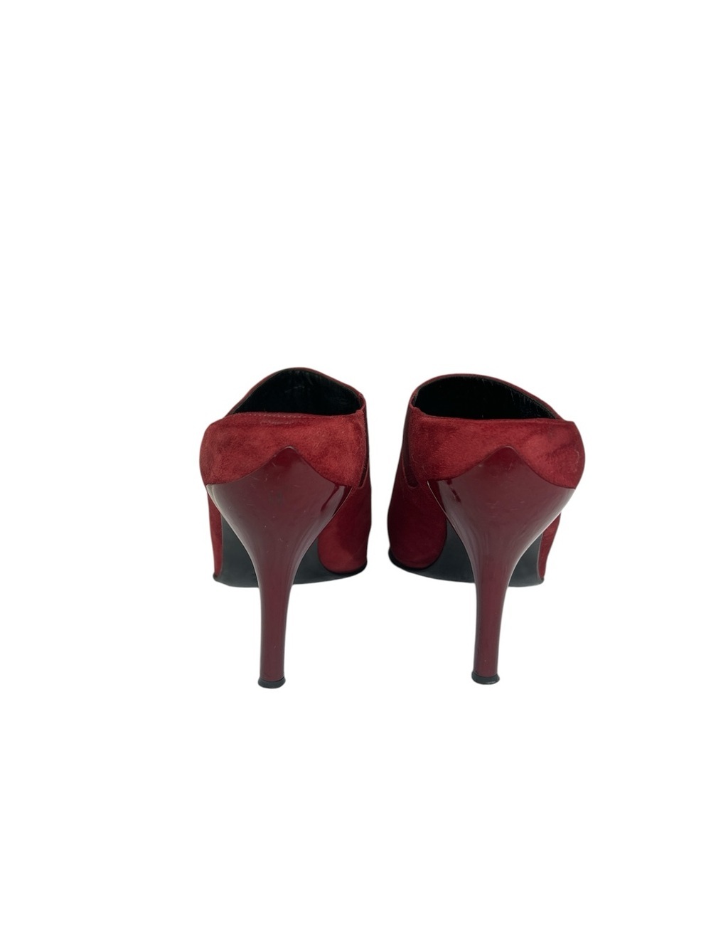 Via Spiga Burgundy Suede Pointed-Toe Mules - Picture 5 of 9